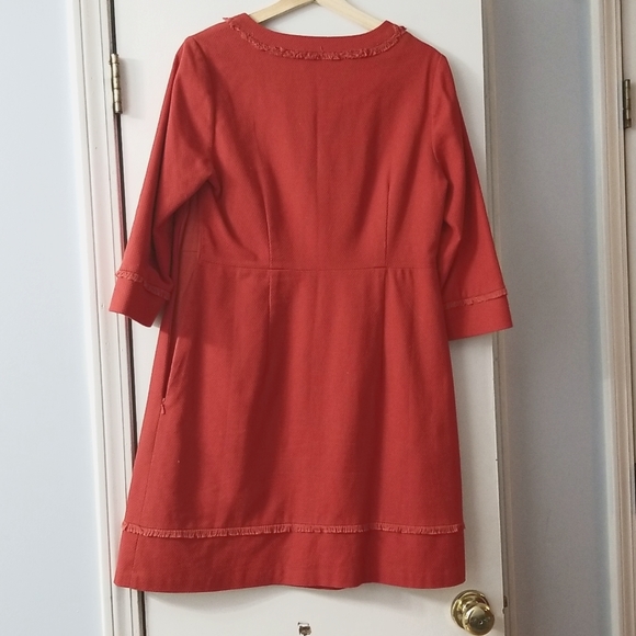 Boden Mandarin Orange/Red Dress - Picture 2 of 6
